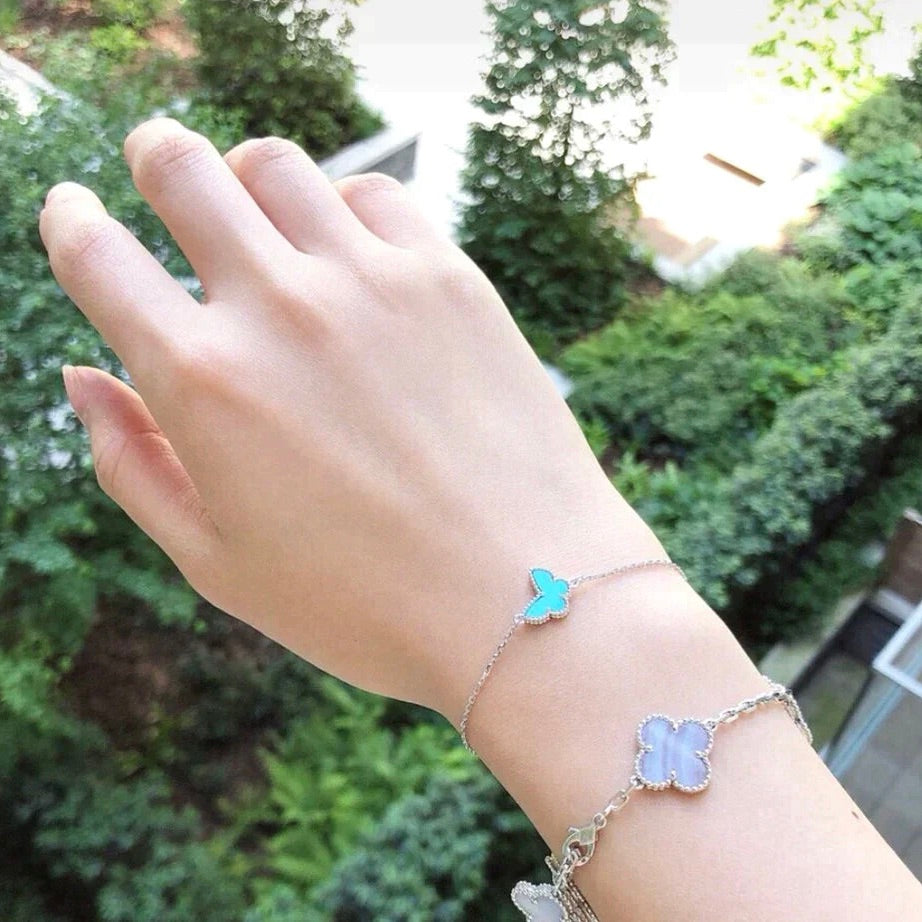 [Marins]BUTTERFLY TURQUOISE BUTTERFLY BRACELET SILVER