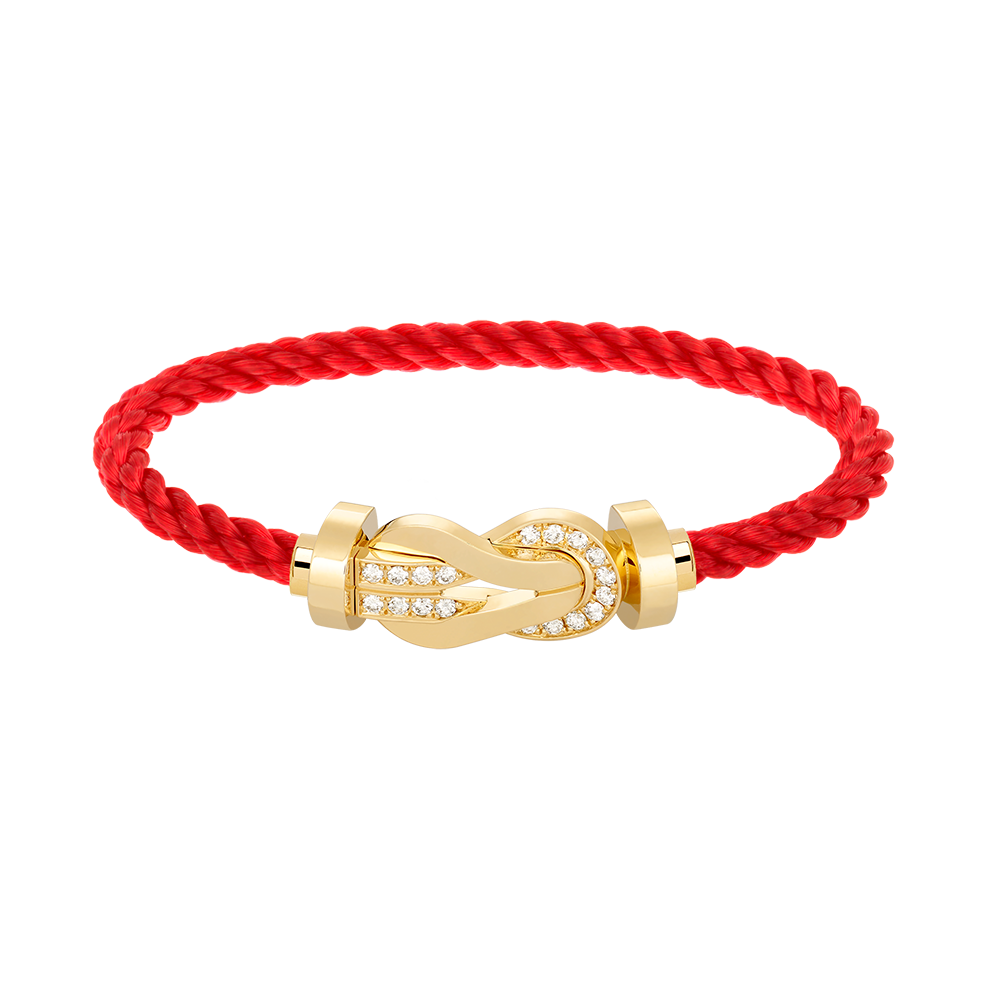 [Marins]CHANCE LARGE 8 FIGURE BUCKLE HALF DIAMOND BRACELET GOLD
