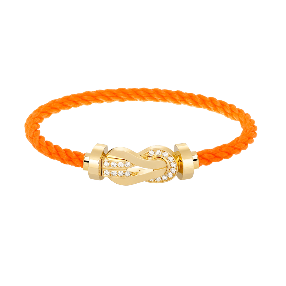 [Marins]CHANCE LARGE 8 FIGURE BUCKLE HALF DIAMOND BRACELET GOLD