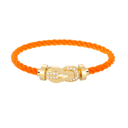 [Marins]CHANCE LARGE 8 FIGURE BUCKLE HALF DIAMOND BRACELET GOLD