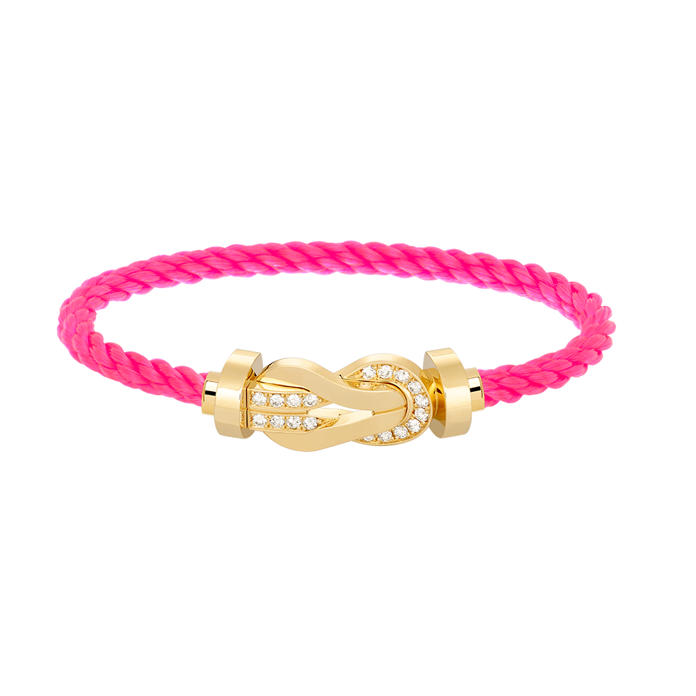 [Marins]CHANCE LARGE 8 FIGURE BUCKLE HALF DIAMOND BRACELET GOLD