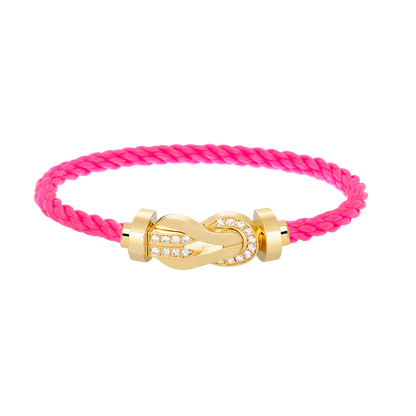 [Marins]CHANCE LARGE 8 FIGURE BUCKLE HALF DIAMOND BRACELET GOLD