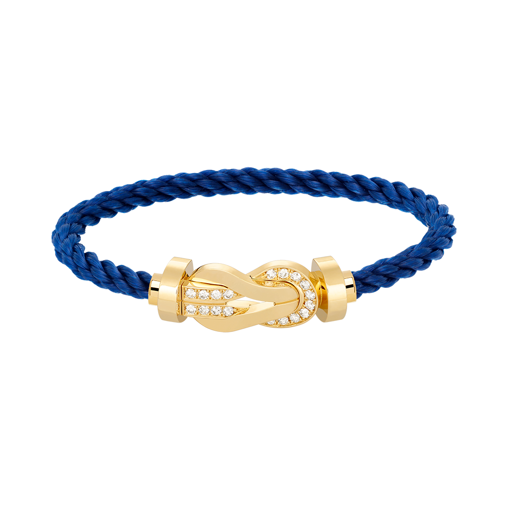 [Marins]CHANCE LARGE 8 FIGURE BUCKLE HALF DIAMOND BRACELET GOLD
