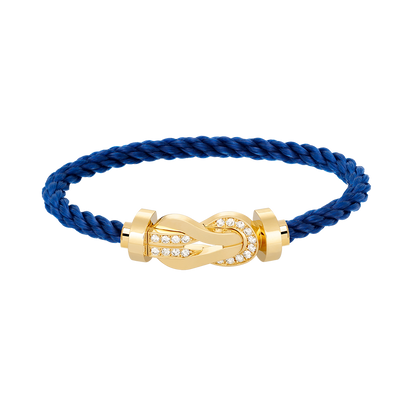 [Marins]CHANCE LARGE 8 FIGURE BUCKLE HALF DIAMOND BRACELET GOLD