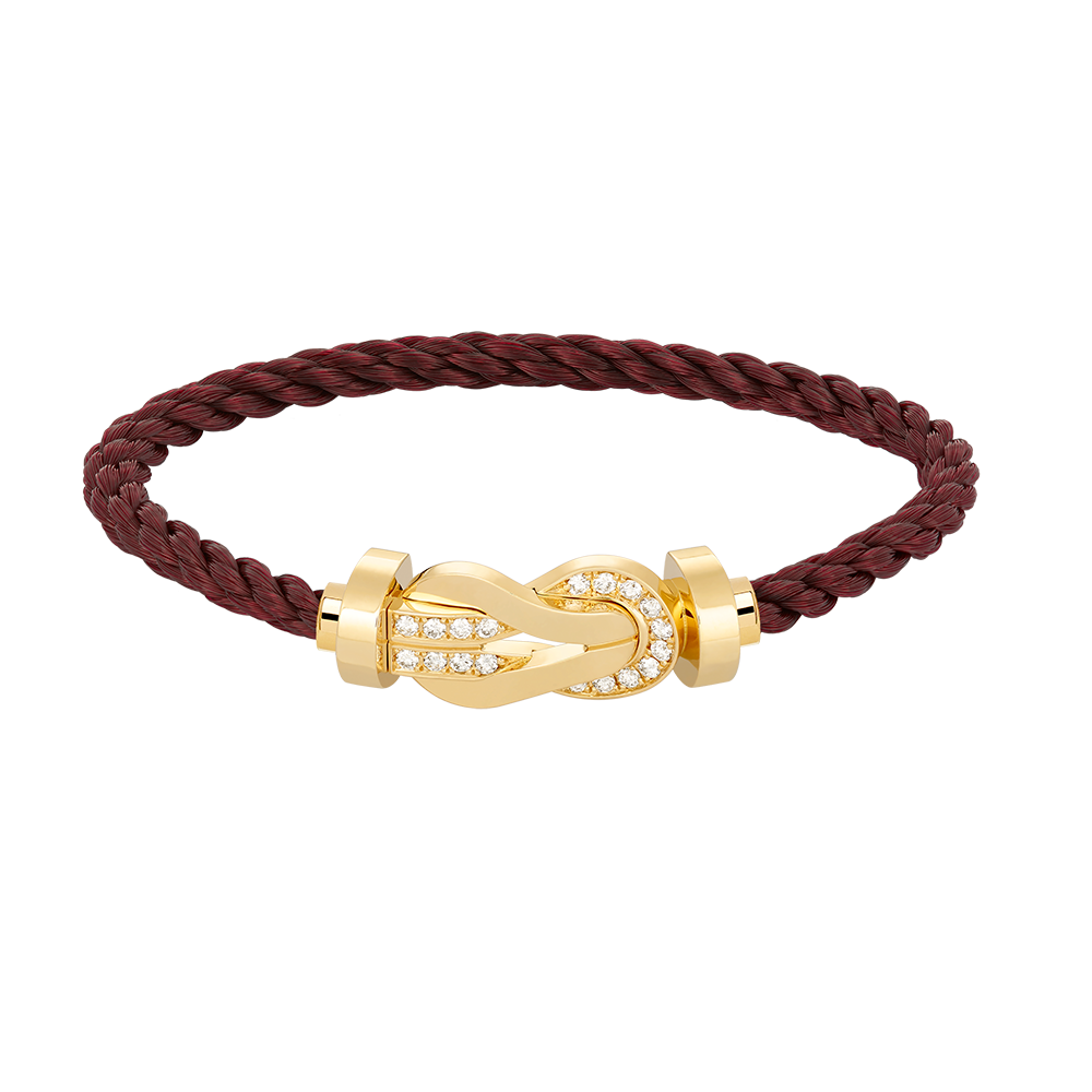 [Marins]CHANCE LARGE 8 FIGURE BUCKLE HALF DIAMOND BRACELET GOLD
