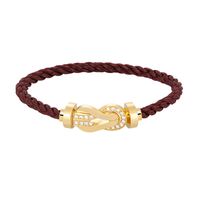 [Marins]CHANCE LARGE 8 FIGURE BUCKLE HALF DIAMOND BRACELET GOLD