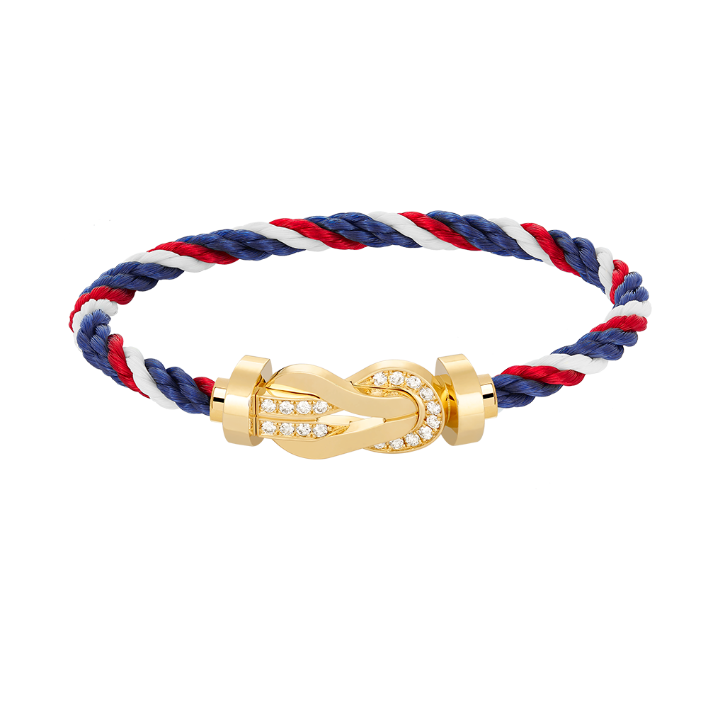 [Marins]CHANCE LARGE 8 FIGURE BUCKLE HALF DIAMOND BRACELET GOLD
