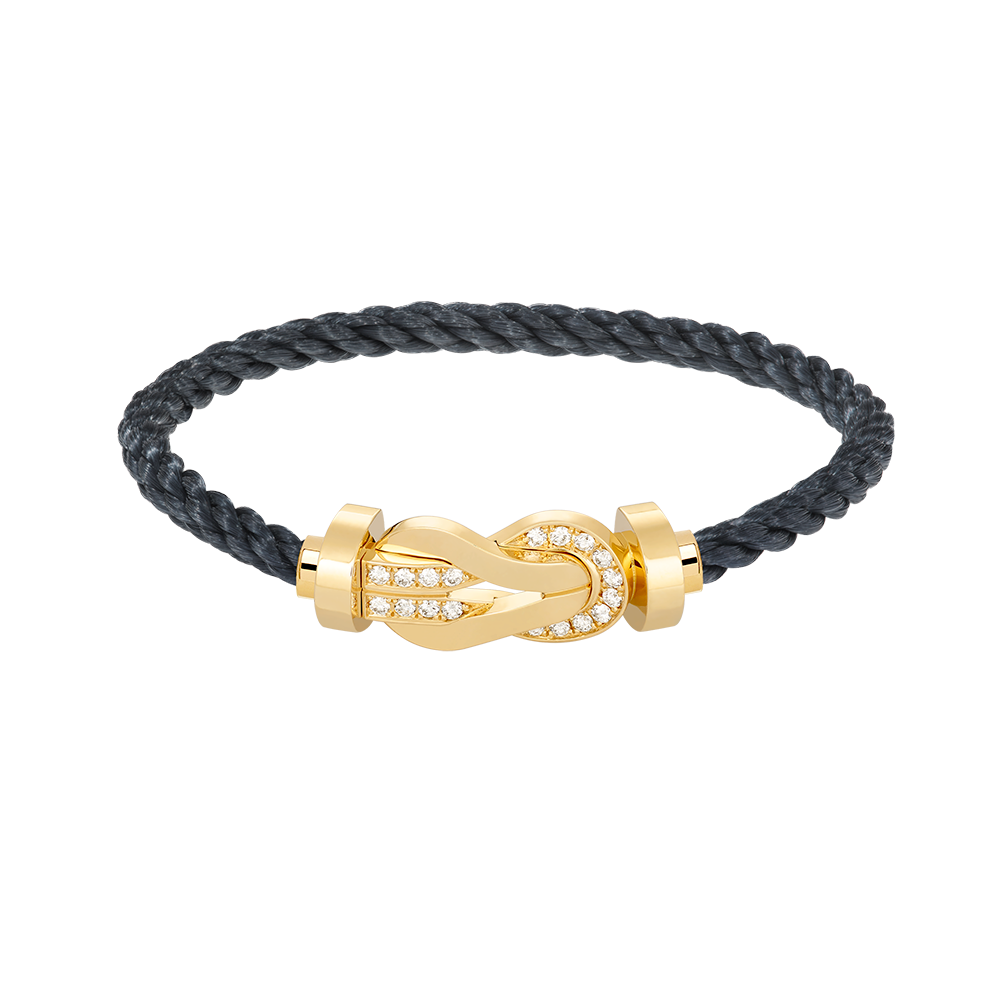 [Marins]CHANCE LARGE 8 FIGURE BUCKLE HALF DIAMOND BRACELET GOLD