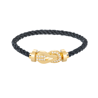 [Marins]CHANCE LARGE 8 FIGURE BUCKLE HALF DIAMOND BRACELET GOLD