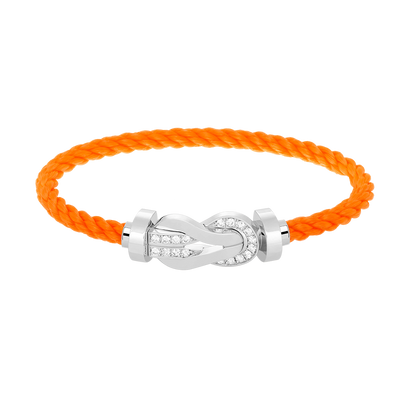 [Marins]CHANCE LARGE 8 FIGURE BUCKLE HALF DIAMOND BRACELET SILVER