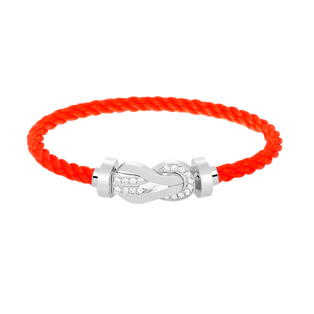 [Marins]CHANCE LARGE 8 FIGURE BUCKLE HALF DIAMOND BRACELET SILVER