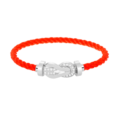 [Marins]CHANCE LARGE 8 FIGURE BUCKLE HALF DIAMOND BRACELET SILVER