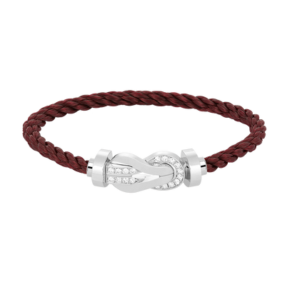 [Marins]CHANCE LARGE 8 FIGURE BUCKLE HALF DIAMOND BRACELET SILVER
