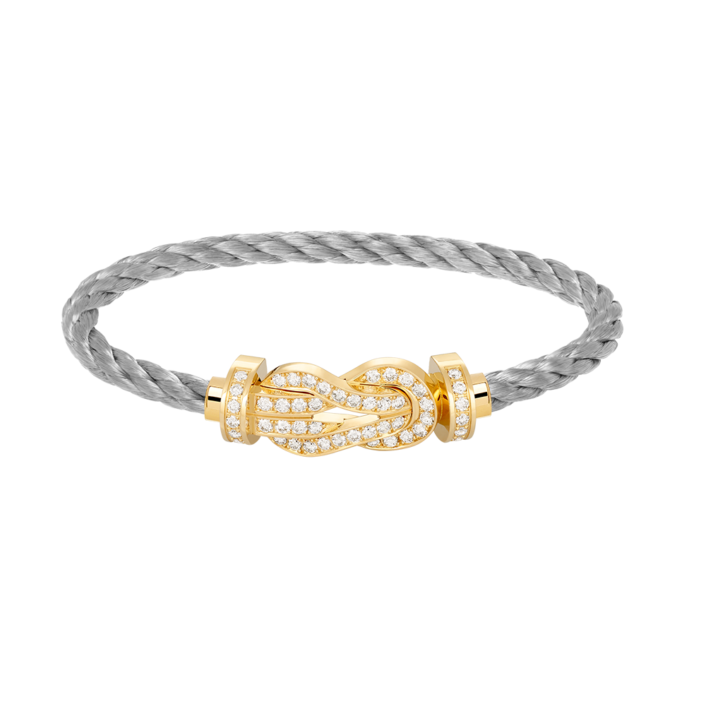 [Marins]CHANCE LARGE 8 FIGURE BUCKLE FULLDIAMOND BRACELET GOLD