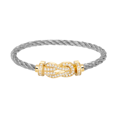 [Marins]CHANCE LARGE 8 FIGURE BUCKLE FULLDIAMOND BRACELET GOLD