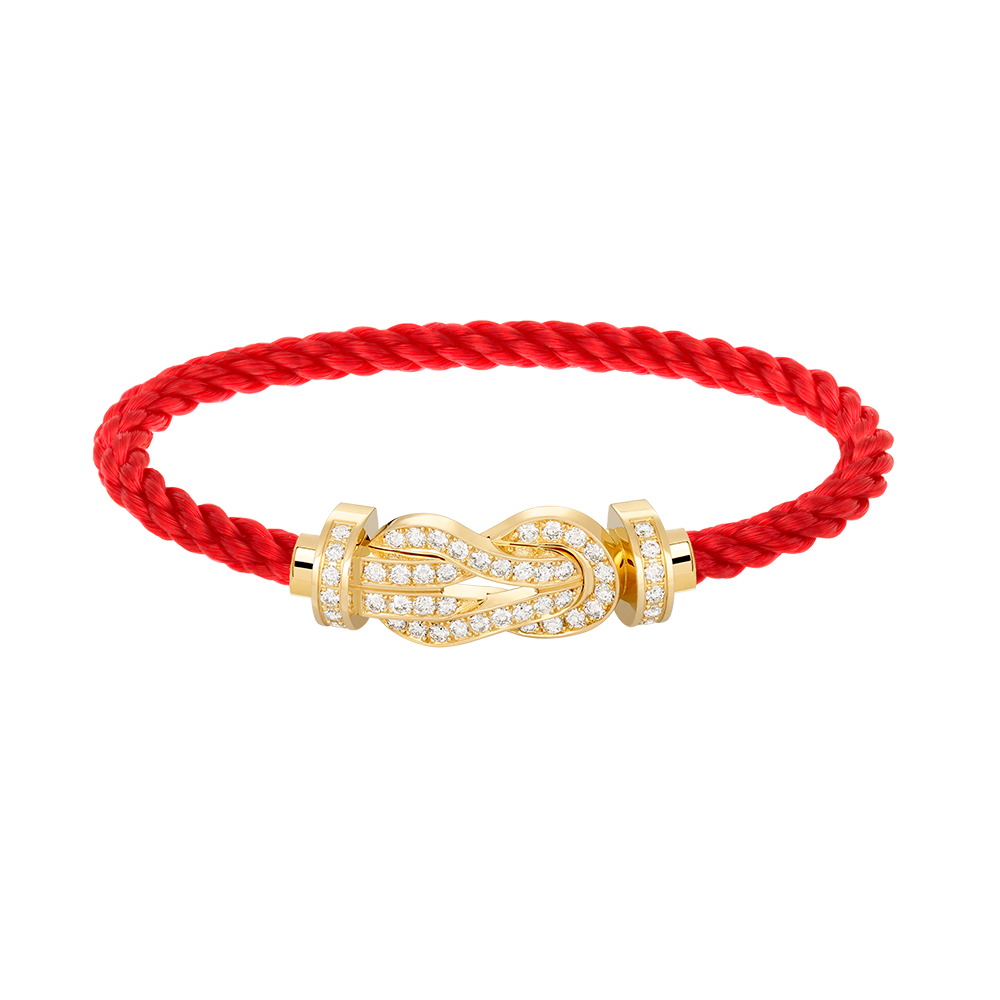[Marins]CHANCE LARGE 8 FIGURE BUCKLE FULLDIAMOND BRACELET GOLD