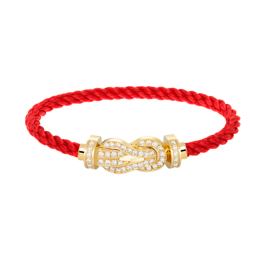 [Marins]CHANCE LARGE 8 FIGURE BUCKLE FULLDIAMOND BRACELET GOLD