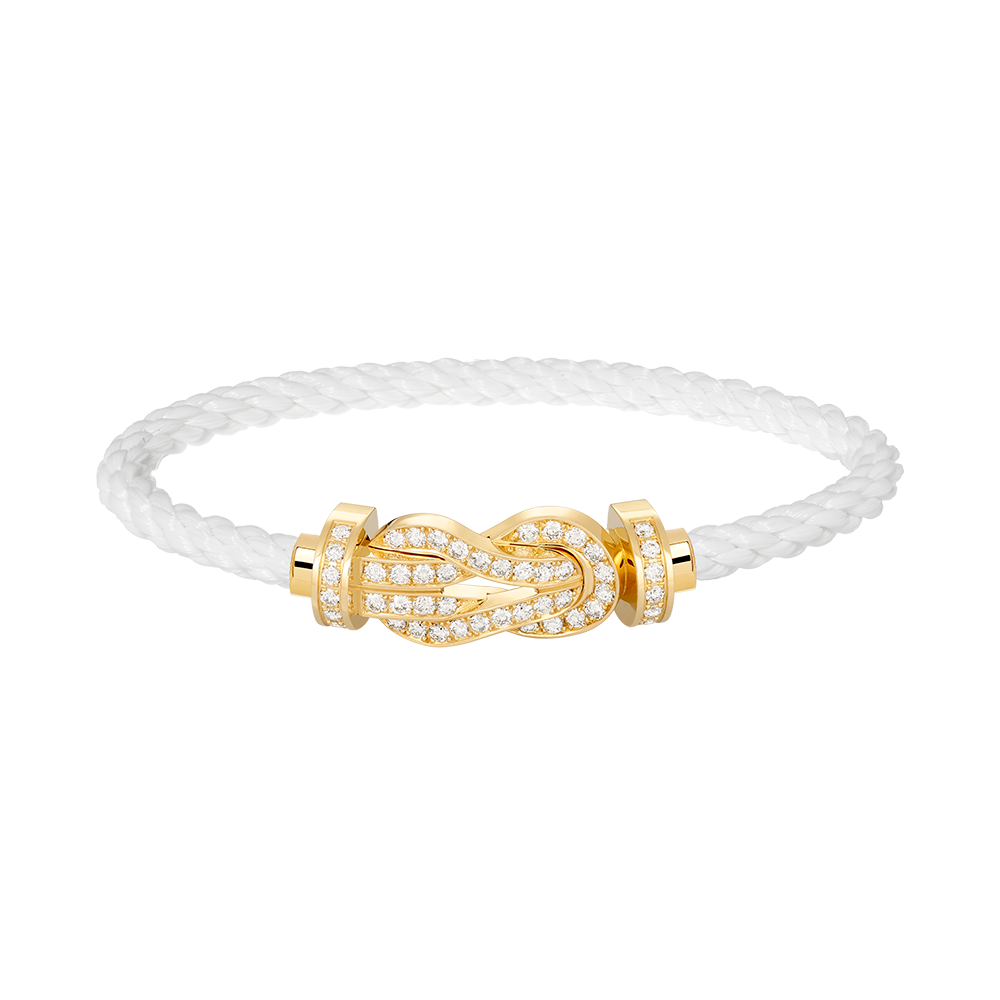 [Marins]CHANCE LARGE 8 FIGURE BUCKLE FULLDIAMOND BRACELET GOLD
