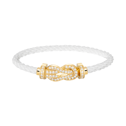 [Marins]CHANCE LARGE 8 FIGURE BUCKLE FULLDIAMOND BRACELET GOLD