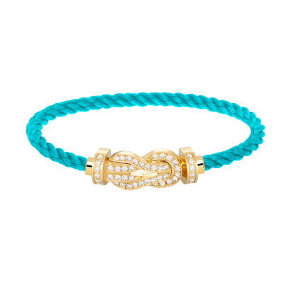 [Marins]CHANCE LARGE 8 FIGURE BUCKLE FULLDIAMOND BRACELET GOLD