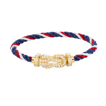 [Marins]CHANCE LARGE 8 FIGURE BUCKLE FULLDIAMOND BRACELET GOLD