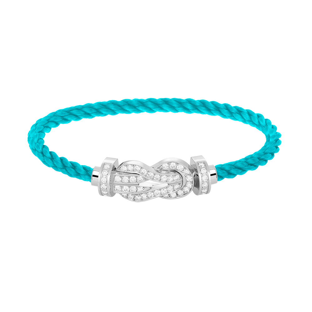 [Marins]CHANCE LARGE 8 FIGURE BUCKLE FULL DIAMOND BRACELET SILVER