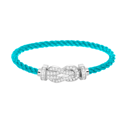 [Marins]CHANCE LARGE 8 FIGURE BUCKLE FULL DIAMOND BRACELET SILVER