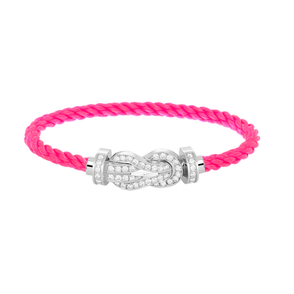 [Marins]CHANCE LARGE 8 FIGURE BUCKLE FULL DIAMOND BRACELET SILVER