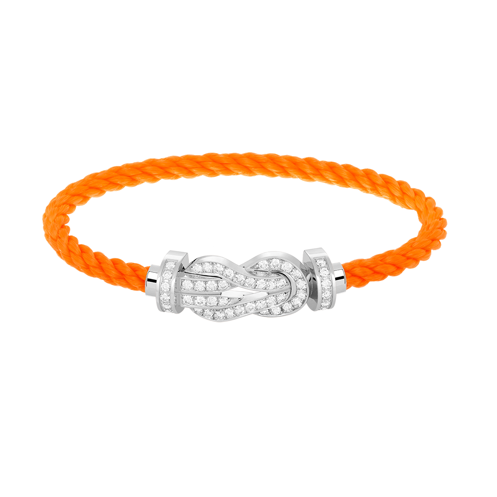 [Marins]CHANCE LARGE 8 FIGURE BUCKLE FULL DIAMOND BRACELET SILVER
