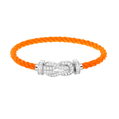 [Marins]CHANCE LARGE 8 FIGURE BUCKLE FULL DIAMOND BRACELET SILVER