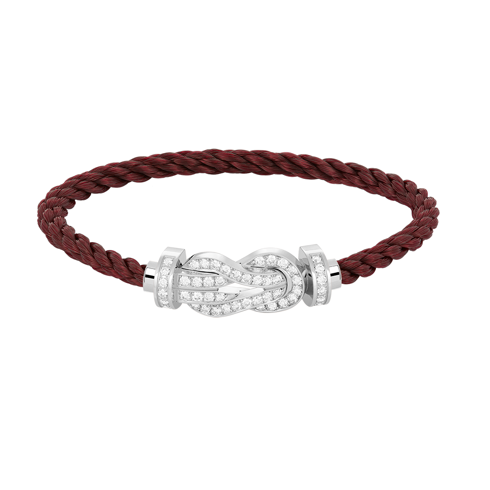 [Marins]CHANCE LARGE 8 FIGURE BUCKLE FULL DIAMOND BRACELET SILVER