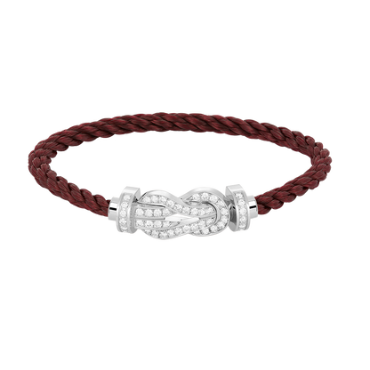 [Marins]CHANCE LARGE 8 FIGURE BUCKLE FULL DIAMOND BRACELET SILVER