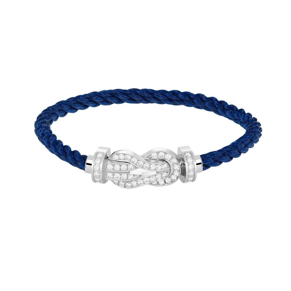[Marins]CHANCE LARGE 8 FIGURE BUCKLE FULL DIAMOND BRACELET SILVER