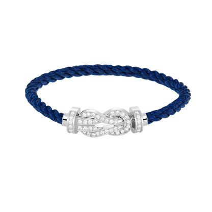 [Marins]CHANCE LARGE 8 FIGURE BUCKLE FULL DIAMOND BRACELET SILVER