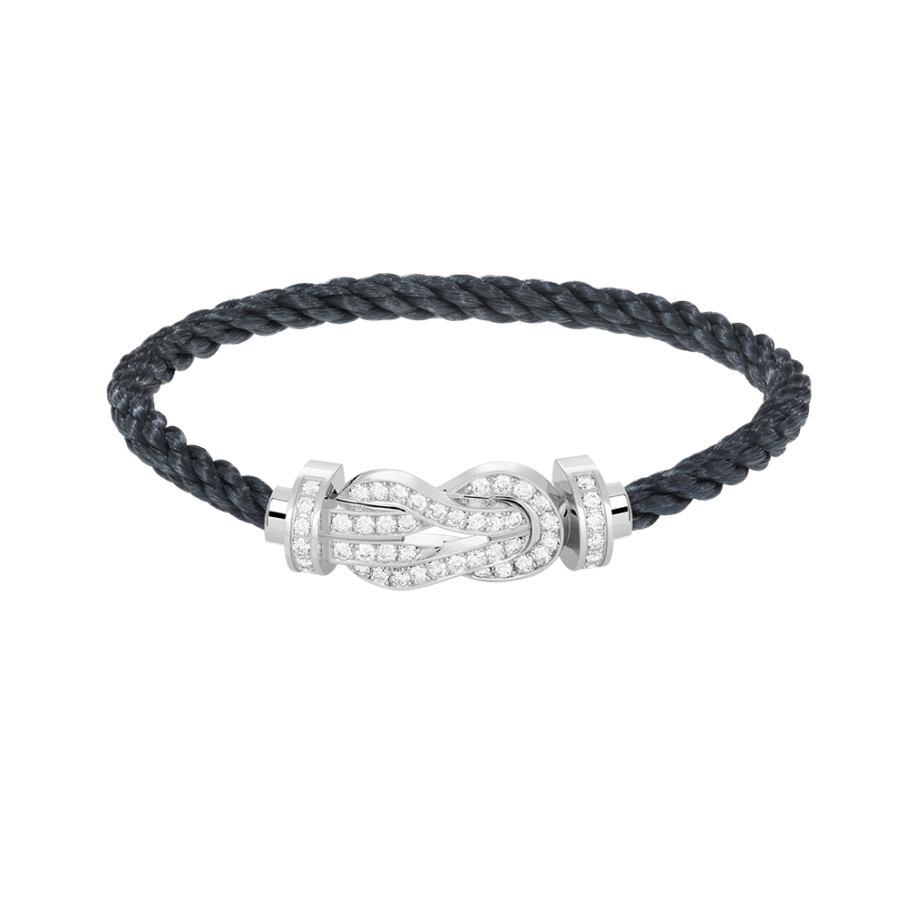 [Marin-Jewelry]CHANCE LARGE 8 FIGURE BUCKLE FULL DIAMOND BRACELET SILVER