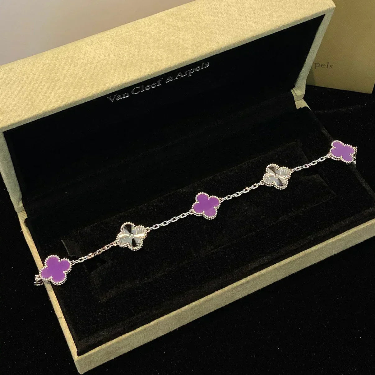 [Marins] CLOVER 5 MOTIF VIOLET BRACELET COLLECTION