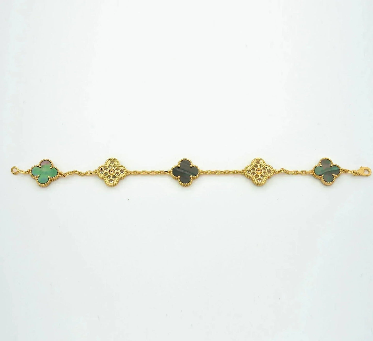 [Marins] CLOVER 5 MOTIF GRAY MOP BRACELET COLLECTION