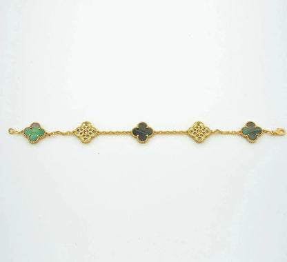 [Marins] CLOVER 5 MOTIF GRAY MOP BRACELET COLLECTION