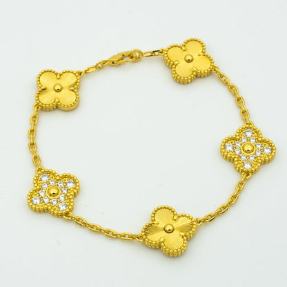 [Marins] CLOVER 5 MOTIF LASER BRACELET COLLECTION