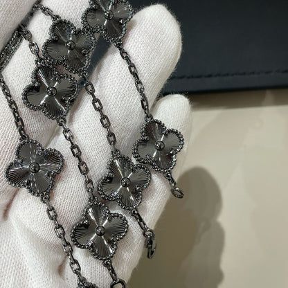 [Marins]CLOVER 5 MOTIF BLACK BRACELET