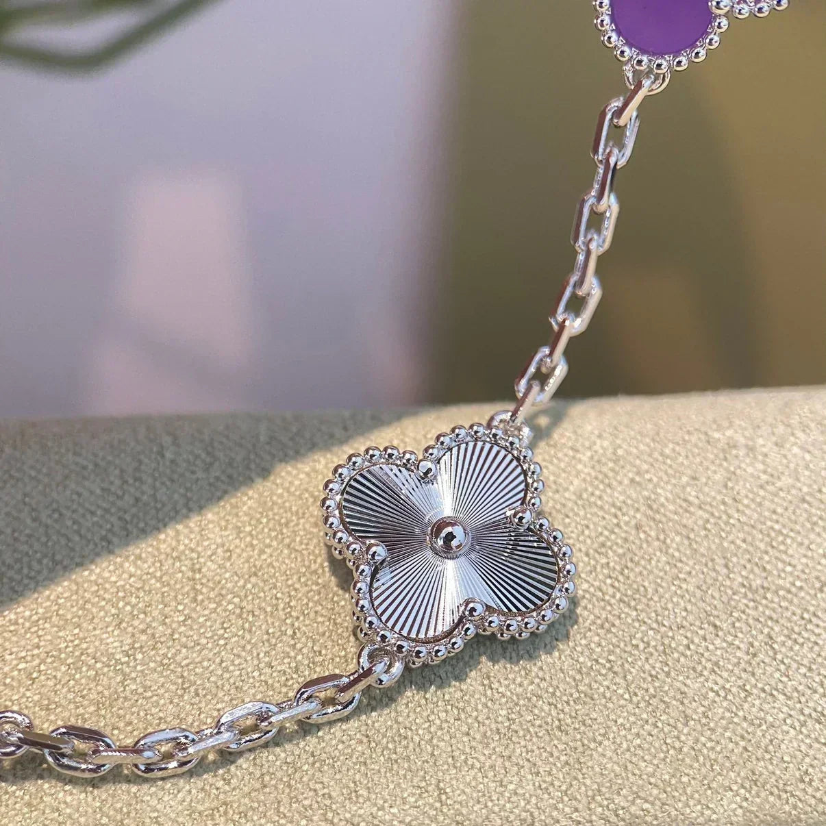 [Marins] CLOVER 5 MOTIF VIOLET BRACELET COLLECTION