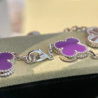 [Marin-Jewelry] CLOVER 5 MOTIF VIOLET BRACELET COLLECTION