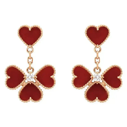 [Marins]SWEET CLOVER CARNELIAN EARRINGS