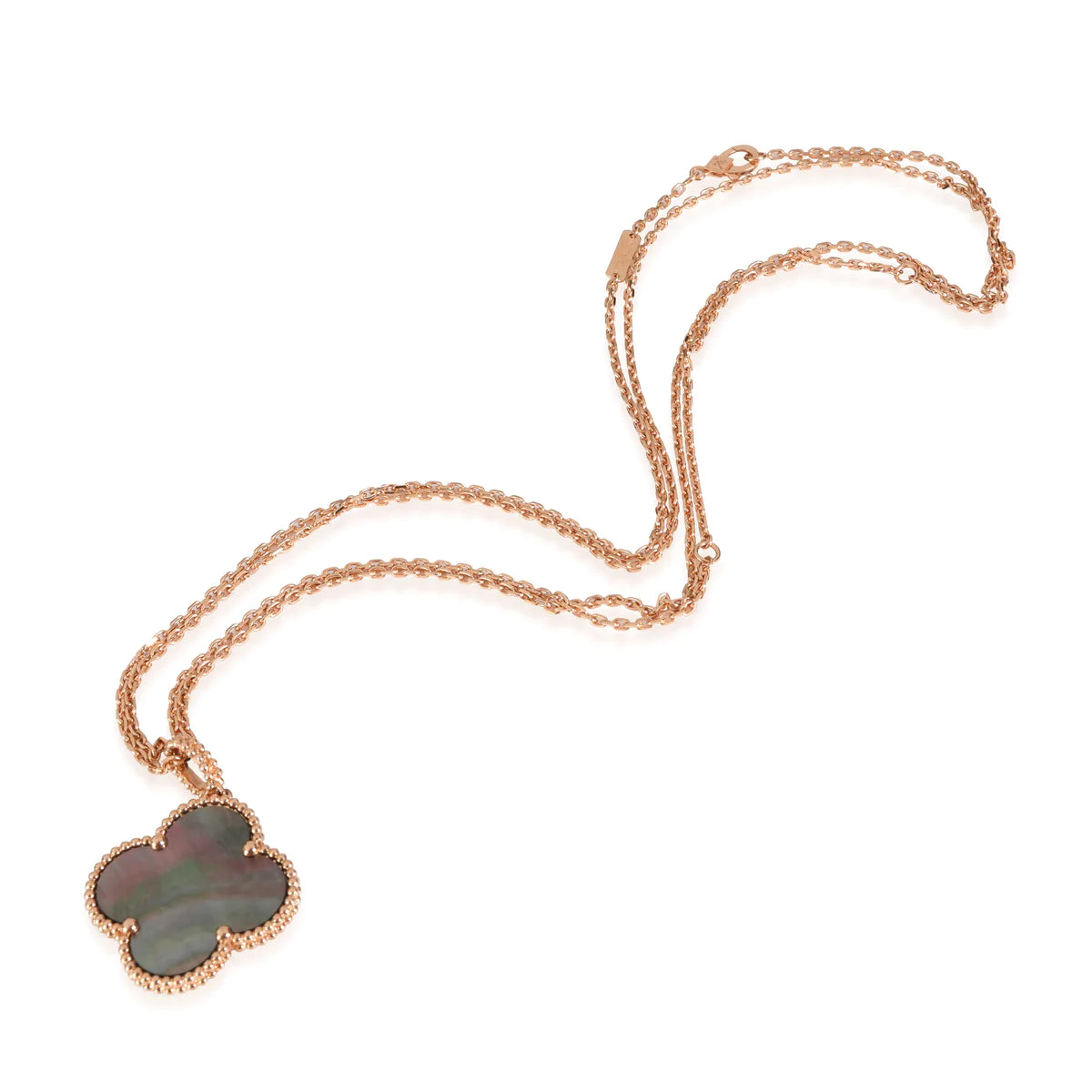 [Marins]CLOVER 25MM GOLD DARK MOP BIG CLOVER NECKLACE