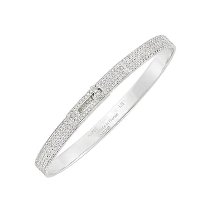 [Marins]HM KELLY BRACELET IN SILVER AND FULL PAVE DIAMOND