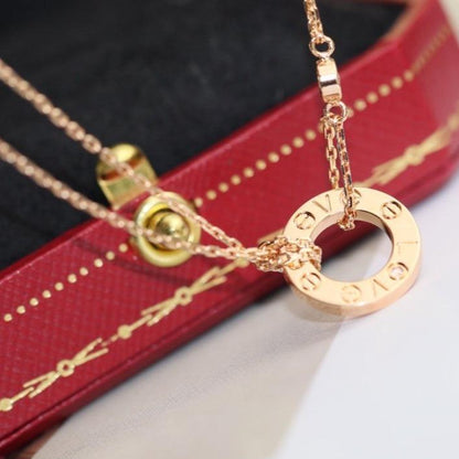 [Marins]LOVE NECKLACE ADJUSTABLE Marins GOLD 2 DIAMOND