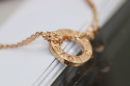 [Marins]LOVE NECKLACE ADJUSTABLE Marins GOLD 2 DIAMOND