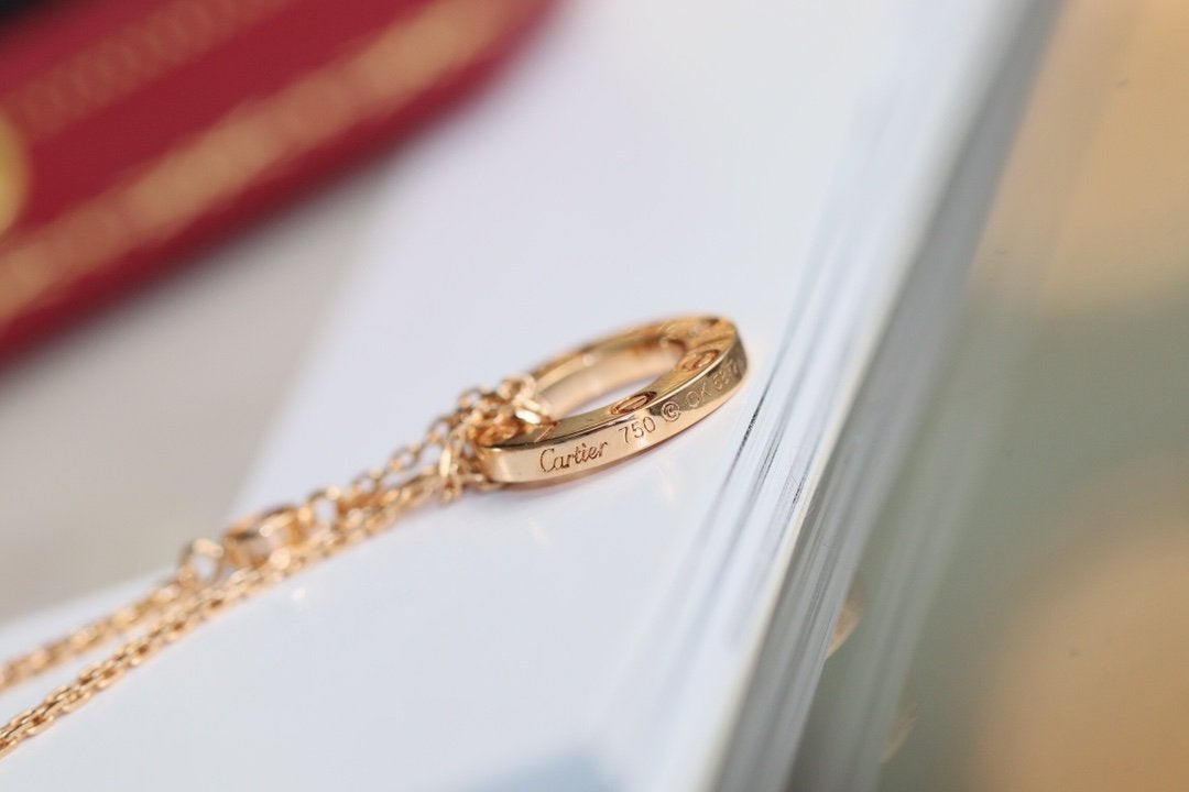 [Marins]LOVE NECKLACE ADJUSTABLE Marins GOLD 2 DIAMOND