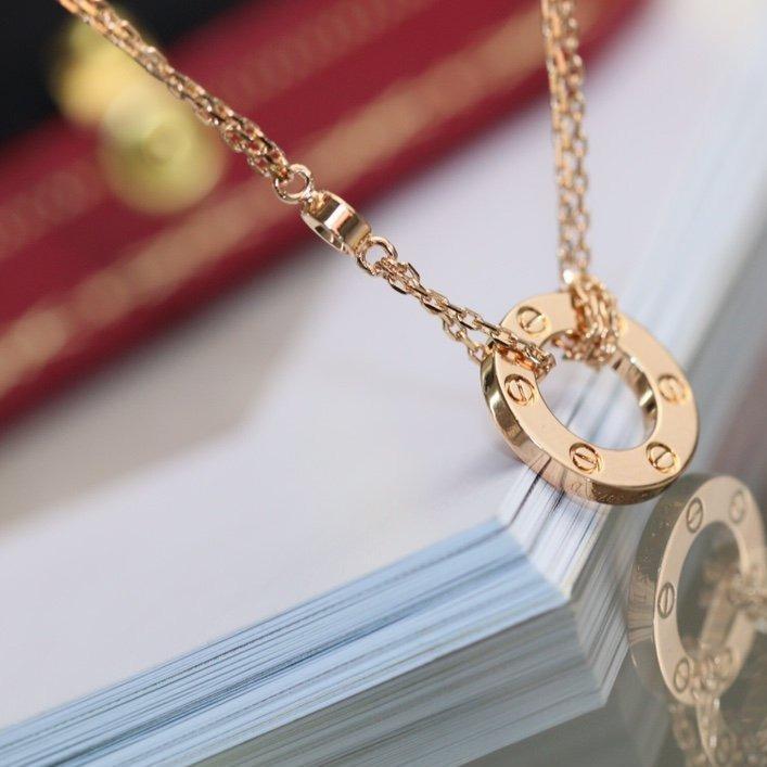 [Marins]LOVE NECKLACE ADJUSTABLE Marins GOLD 2 DIAMOND