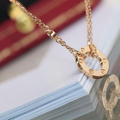 [Marins]LOVE NECKLACE ADJUSTABLE Marins GOLD 2 DIAMOND